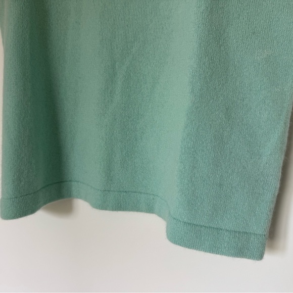 Vintage Linda Allard Ellen Tracy Mint Green Sleeveless Cashmere Shell / Lg - Picture 5 of 8
